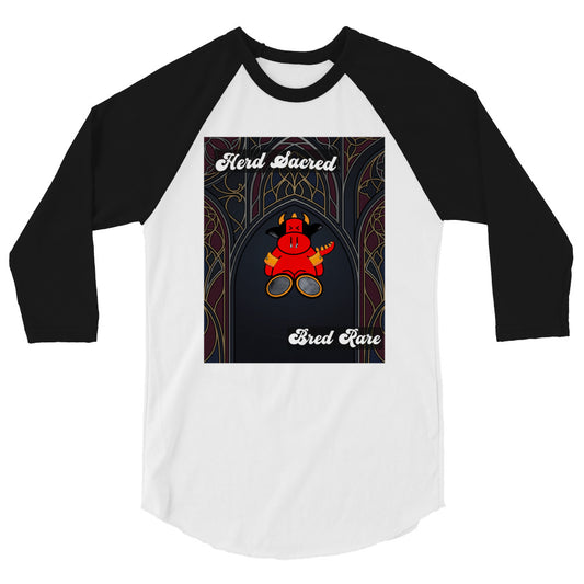 Pocket Cows Unisex 3/4 Sleeve Raglan Shirt — Design 267