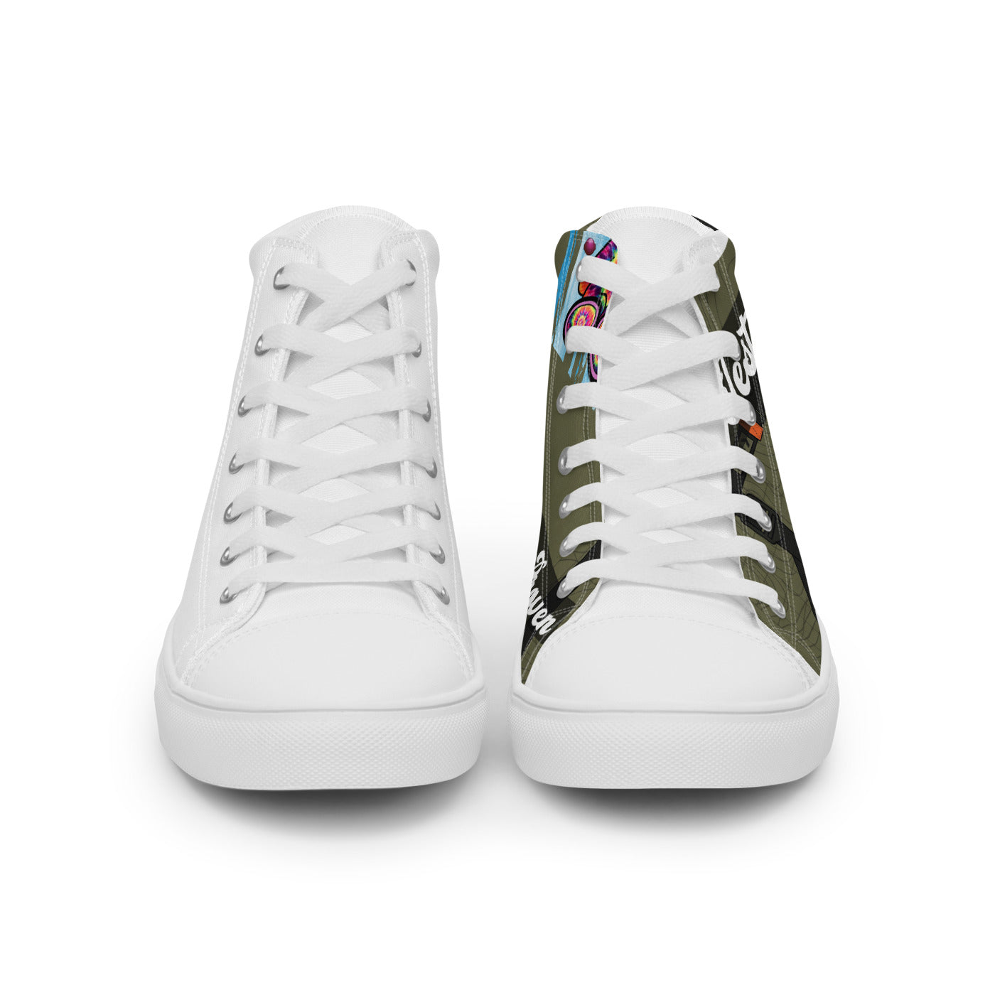 Pocket Cows Men's High Top Canvas Shoes — Built To Roam — Design 717