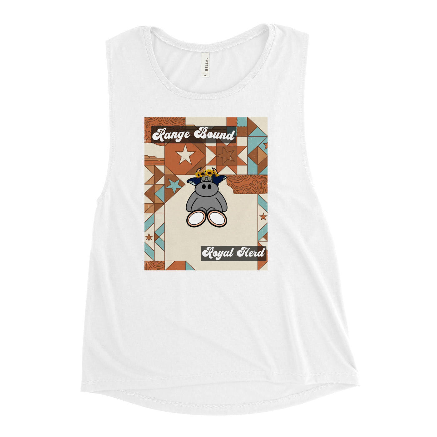 Pocket Cows Women's Muscle Tank — Design 258