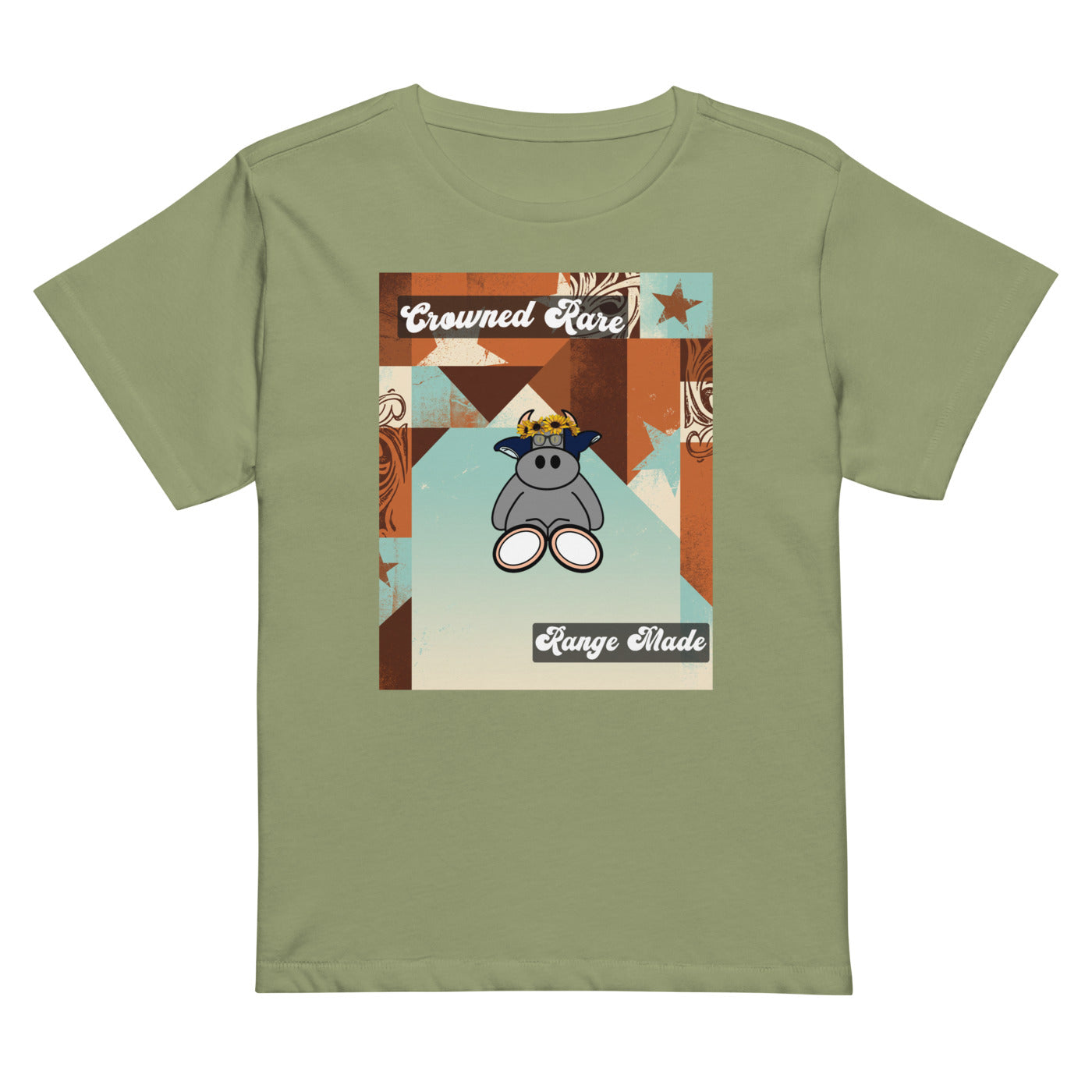 Pocket Cows Women's High-Waisted Tee — Design 260