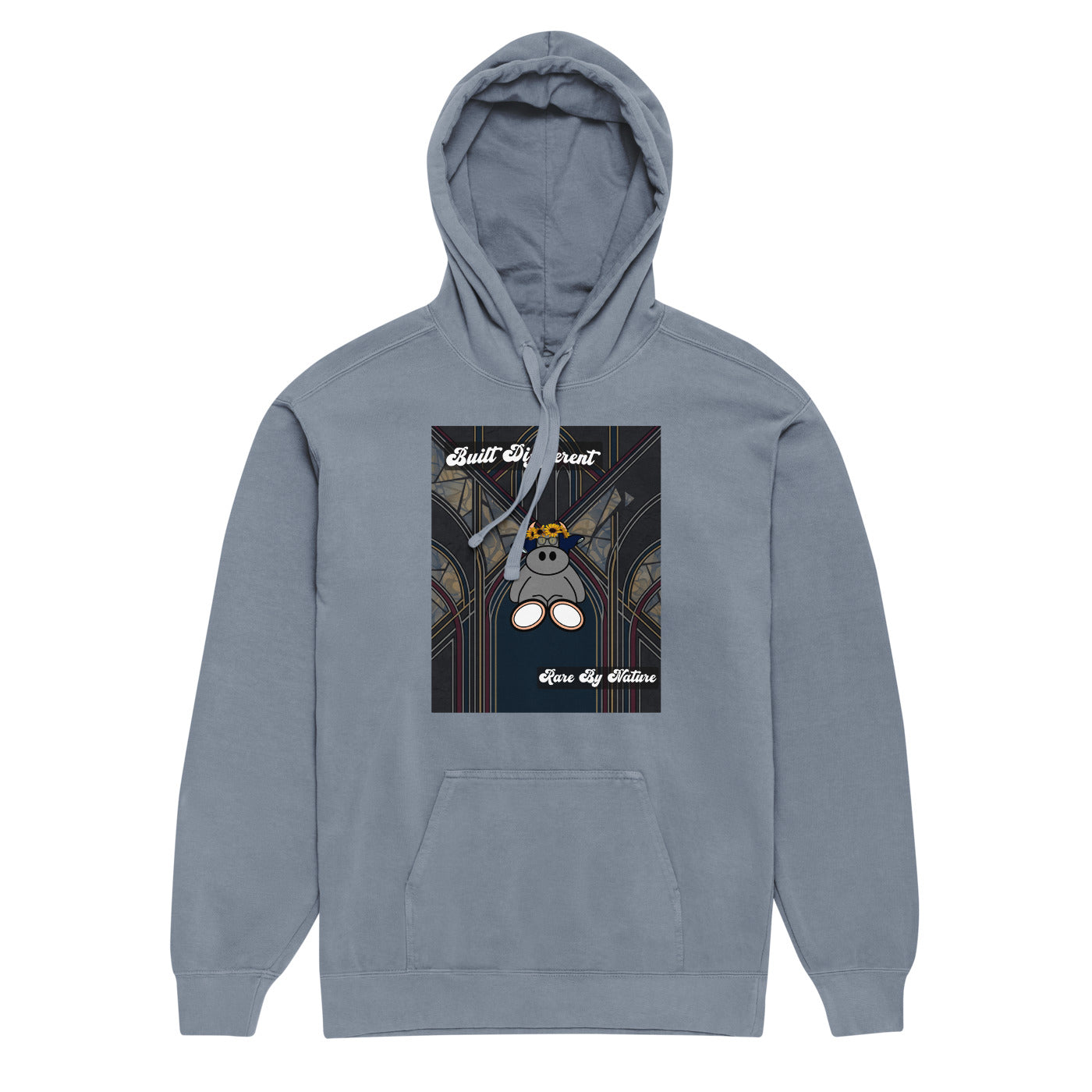 Pocket Cows Unisex Garment-Dyed Hooded Sweatshirt I Comfort Colors — Sacred Herd — Design 269