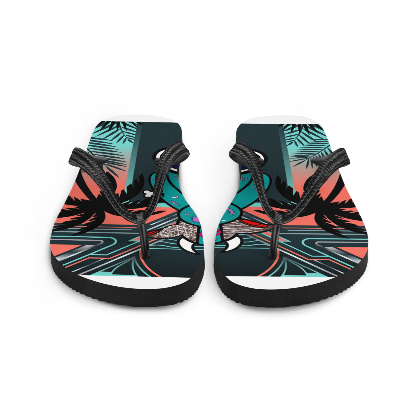 Pocket Cows Sublimation Flip Flops — Pasture Vice — Design 805