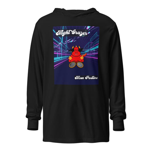 Pocket Cows Unisex Hooded Long Sleeve Tee — Design 250