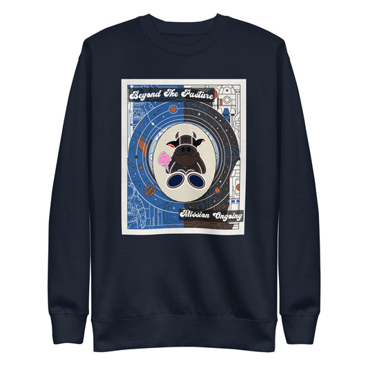 Pocket Cows Crewneck — Orbit The Herd — Design 10