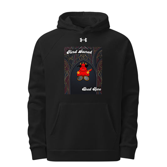 Pocket Cows Men’s Under Armour Rival Fleece Hoodie — Design 267