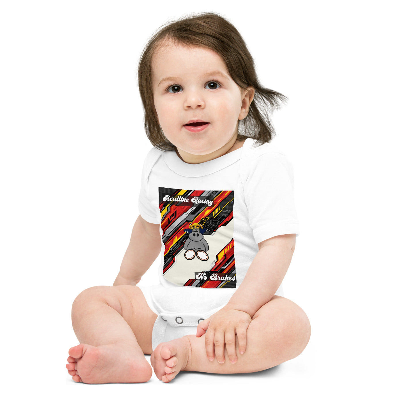 Pocket Cows Baby Short Sleeve One Piece — Design 263