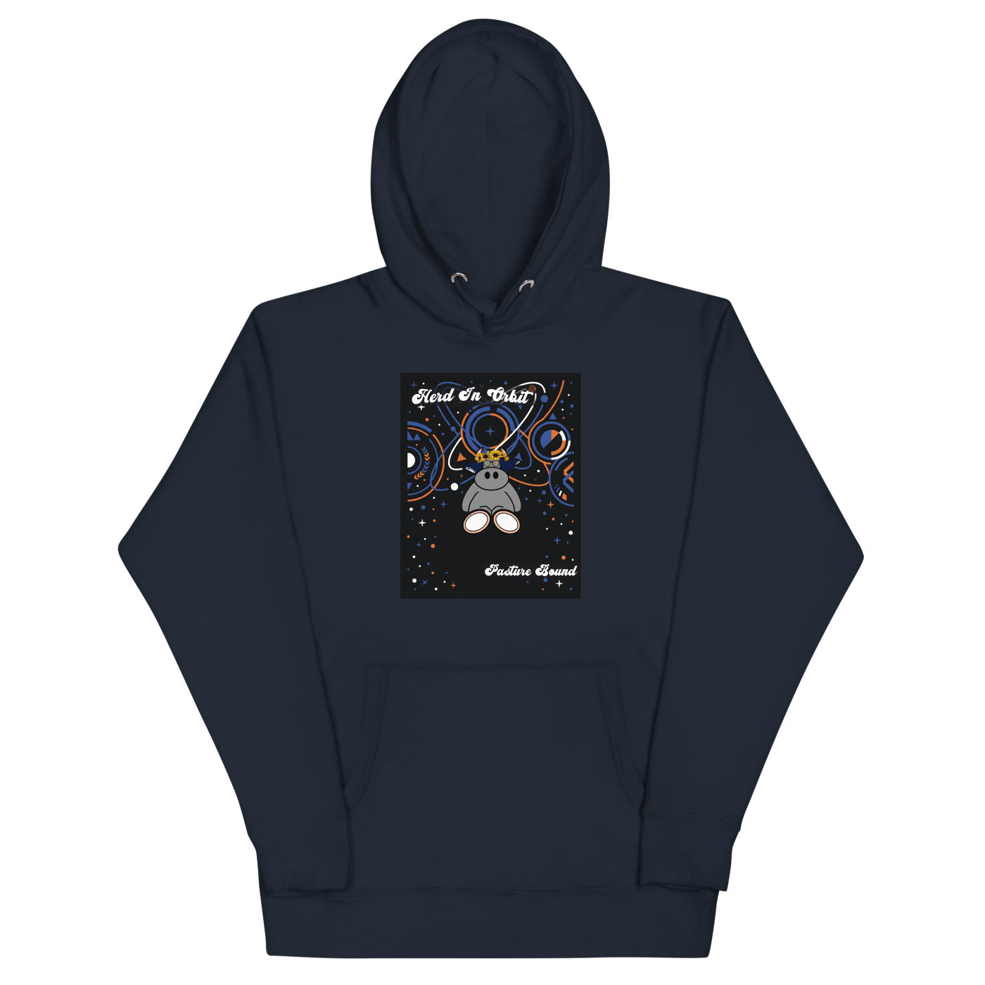 Pocket Cows Hoodie — Orbit The Herd — Design 305