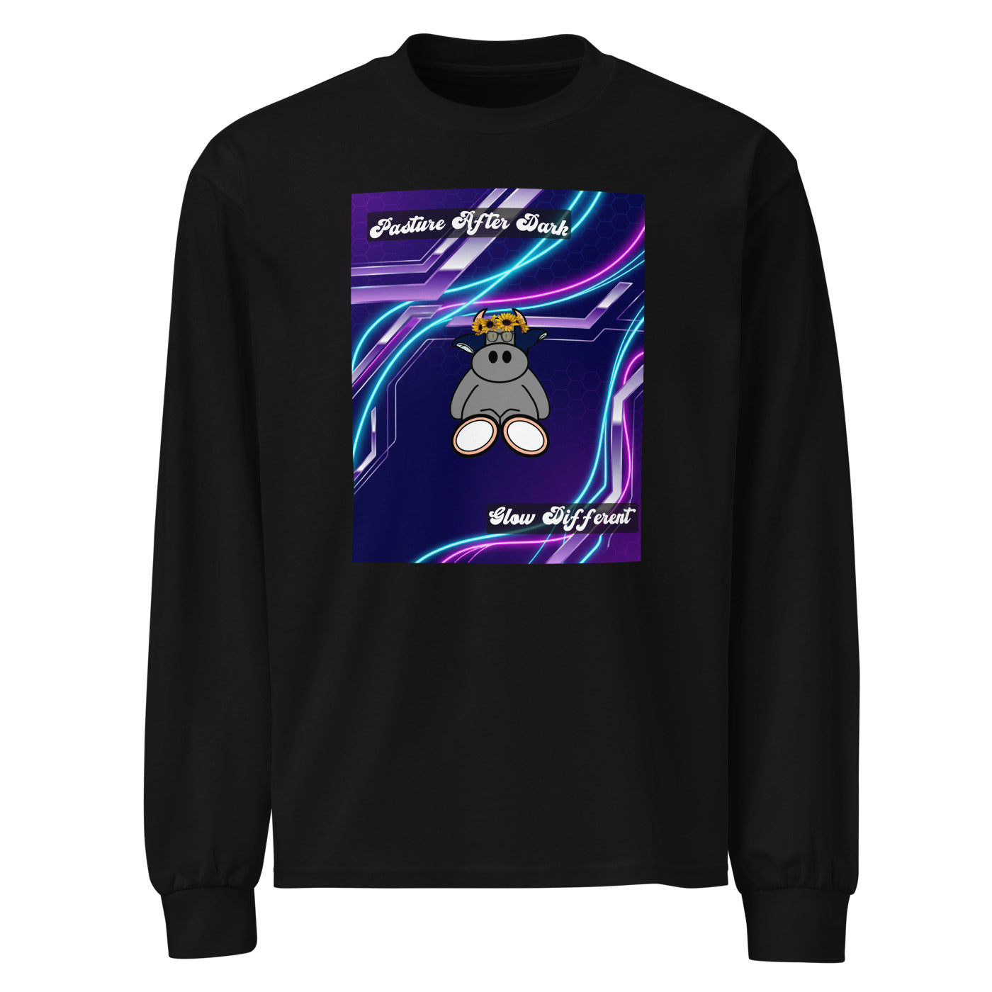 Pocket Cows Unisex Heavyweight Long Sleeve Shirt — Design 251
