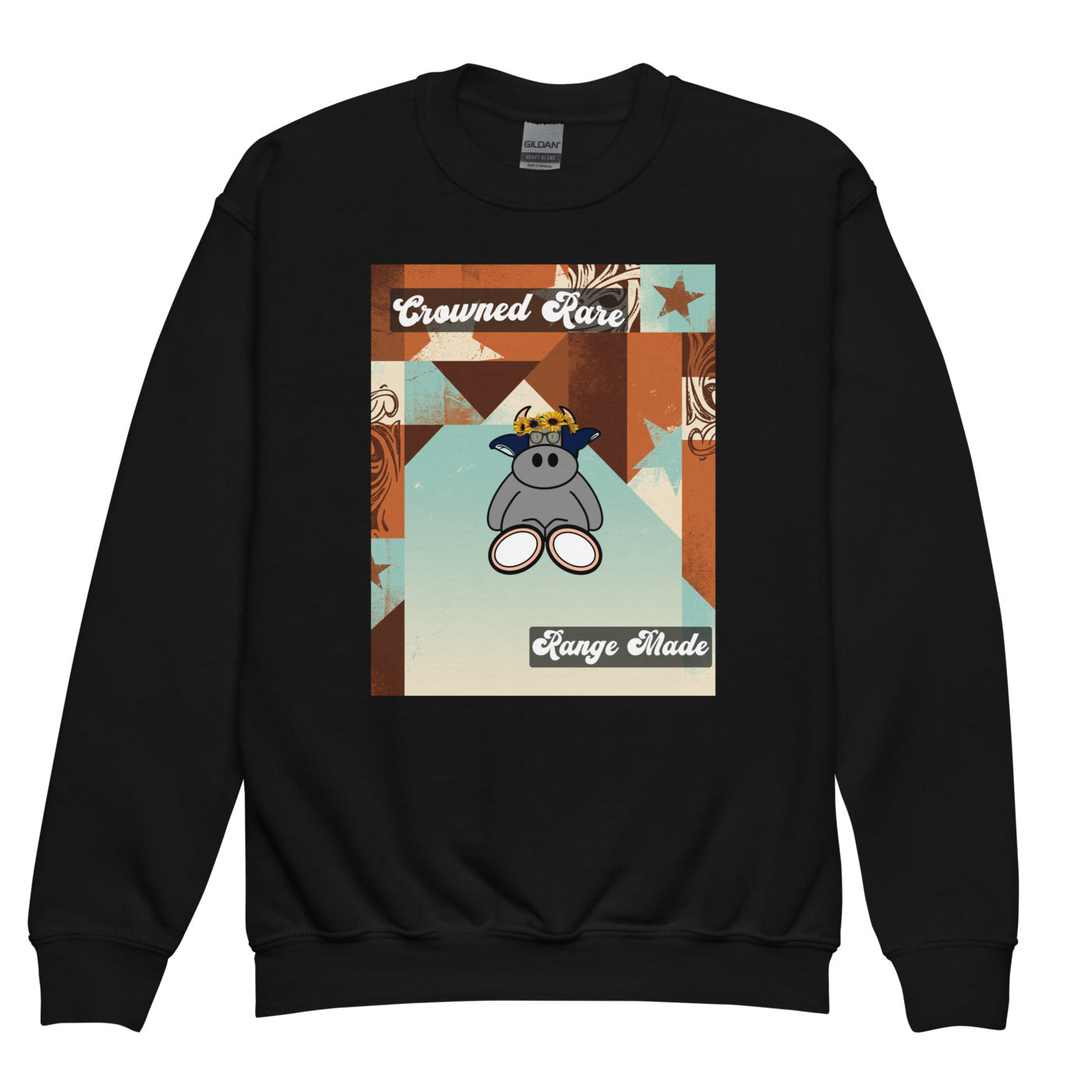 Pocket Cows Youth Crew Neck Sweatshirt — Design 260