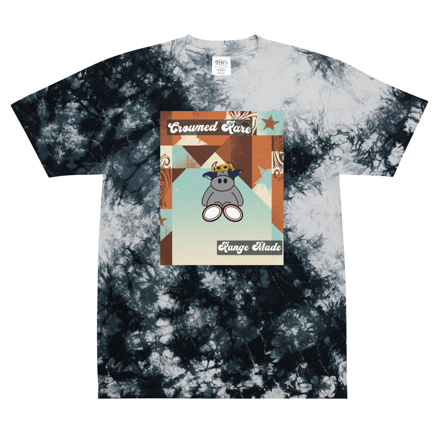 Pocket Cows Unisex Oversized Tie-Dye T-Shirt — Design 260