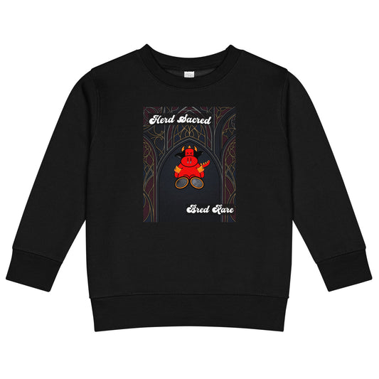 Pocket Cows Kids Crew Neck Sweatshirt — Design 267