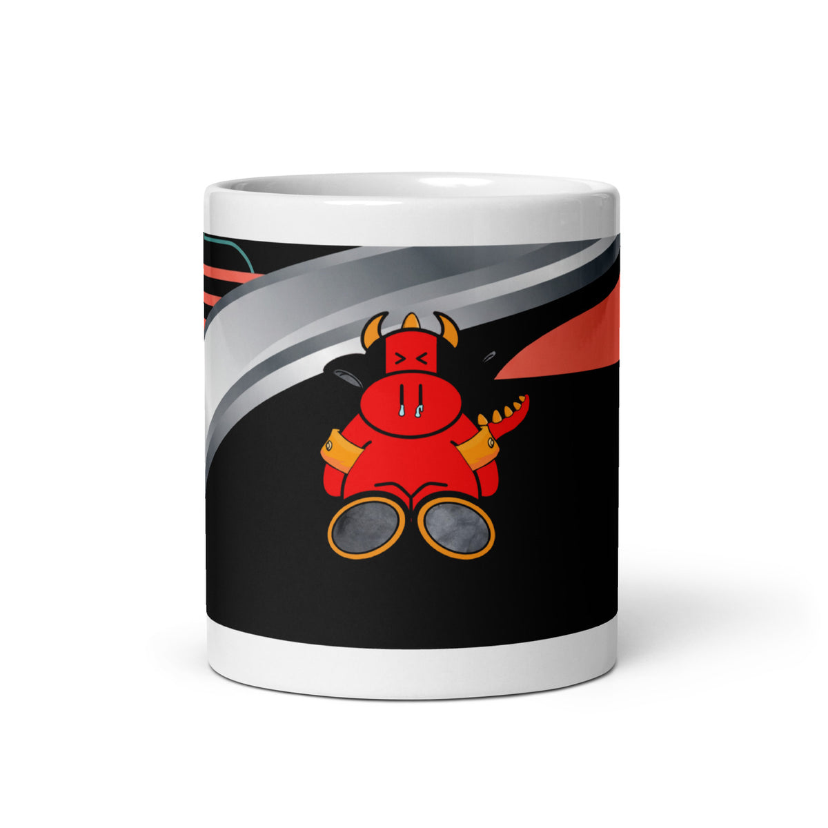Pocket Cows White Glossy Mug — Pasture Vice — Design 272