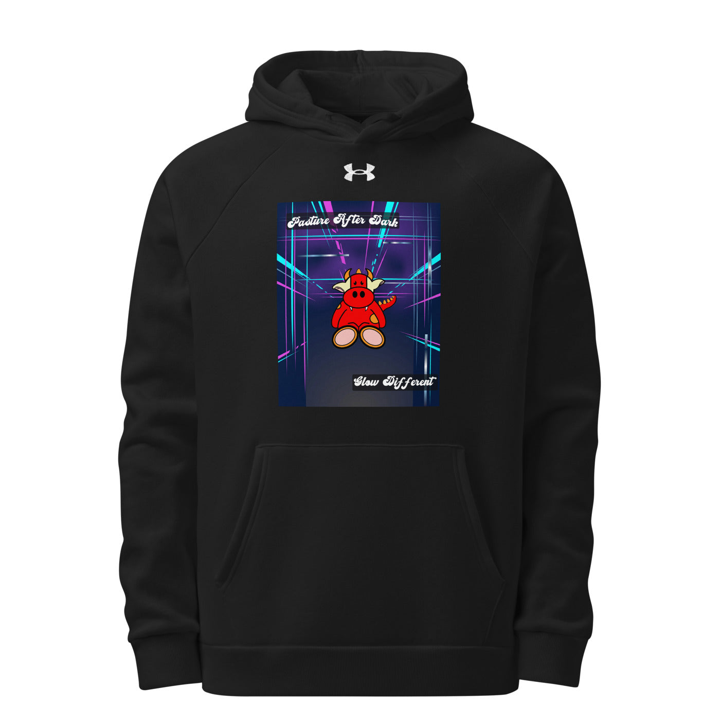 Pocket Cows Men’s Under Armour Rival Fleece Hoodie — Design 273