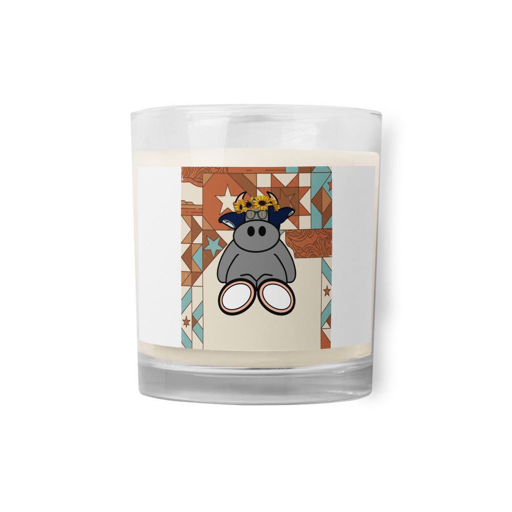Pocket Cows Glass Jar Soy Wax Candle — Range Royalty — Design 258