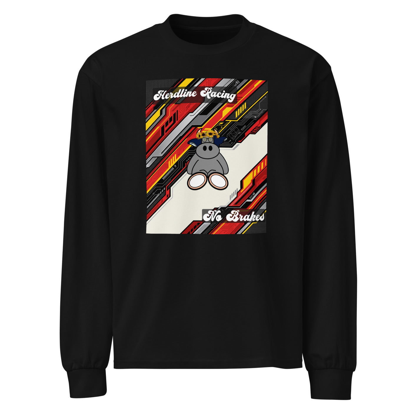 Pocket Cows Unisex Heavyweight Long Sleeve Shirt — Design 263