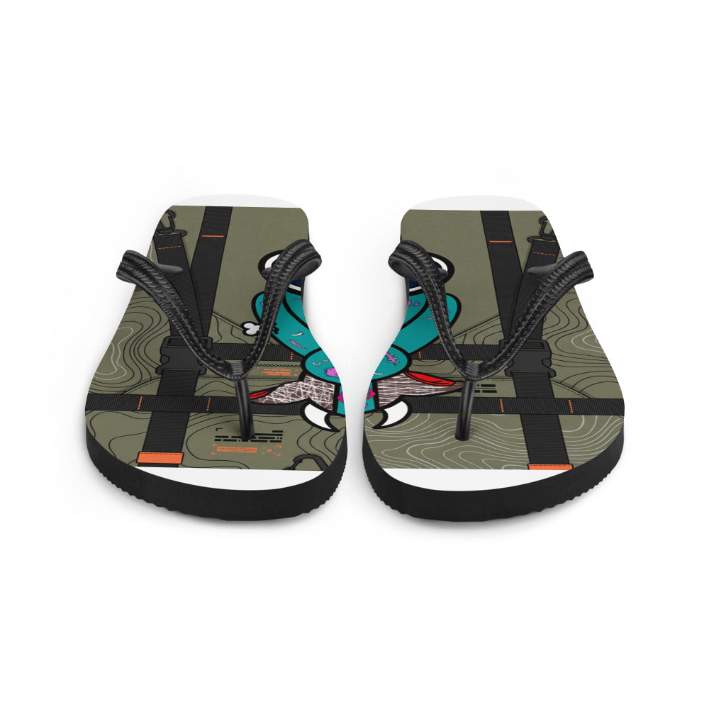 Pocket Cows Sublimation Flip Flops — Built To Roam — Design 809
