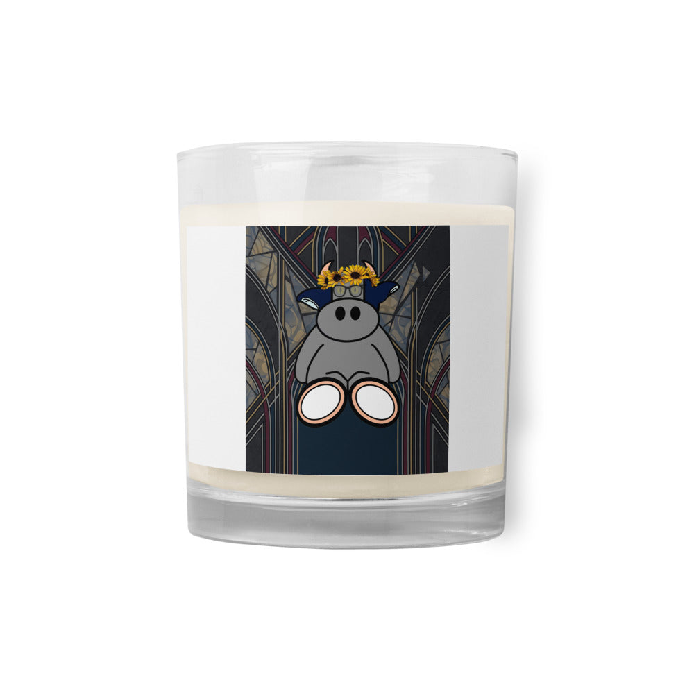 Pocket Cows Glass Jar Soy Wax Candle — Sacred Herd — Design 269