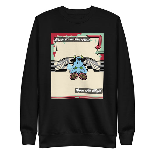 Pocket Cows Crewneck — Always Fresh — Design 88