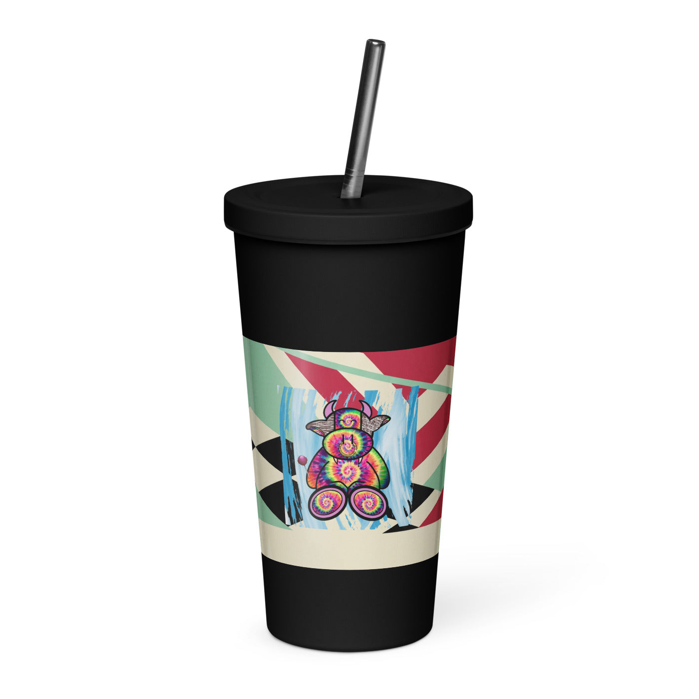Pocket Cows Insulated Tumbler with a Straw — Always Fresh — Design 716