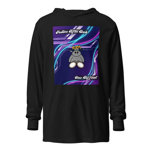 Pocket Cows Unisex Hooded Long Sleeve Tee — Design 251