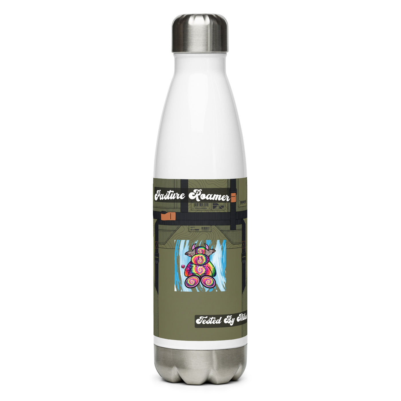 Pocket Cows Stainless Steel Water Bottle — Built To Roam — Design 720