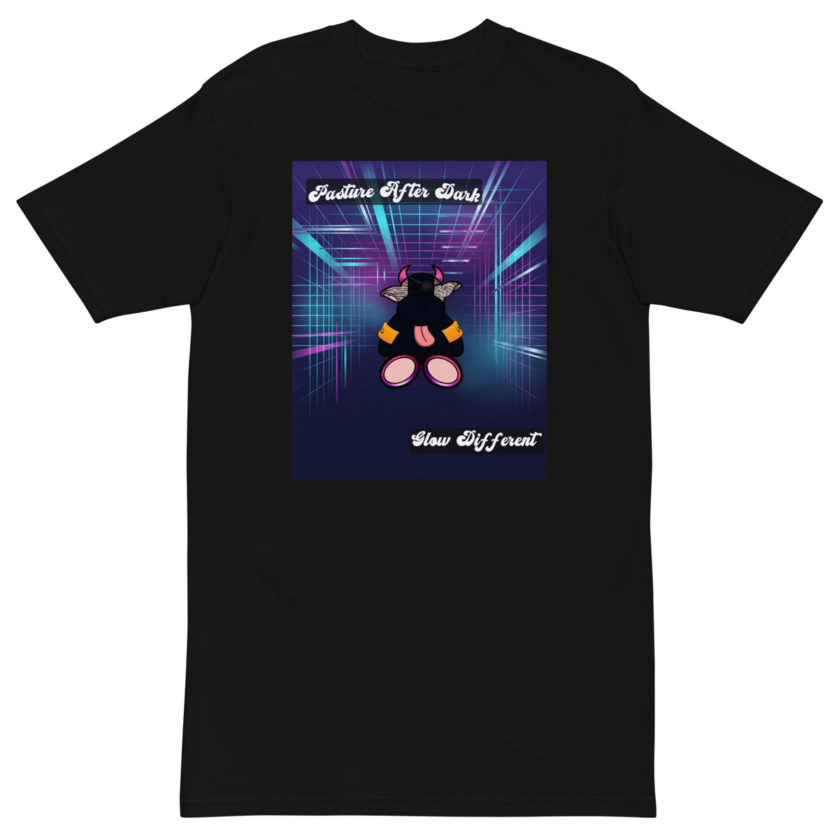 Pocket Cows Heavyweight Tee — After Hours — Design 79 — alternate view