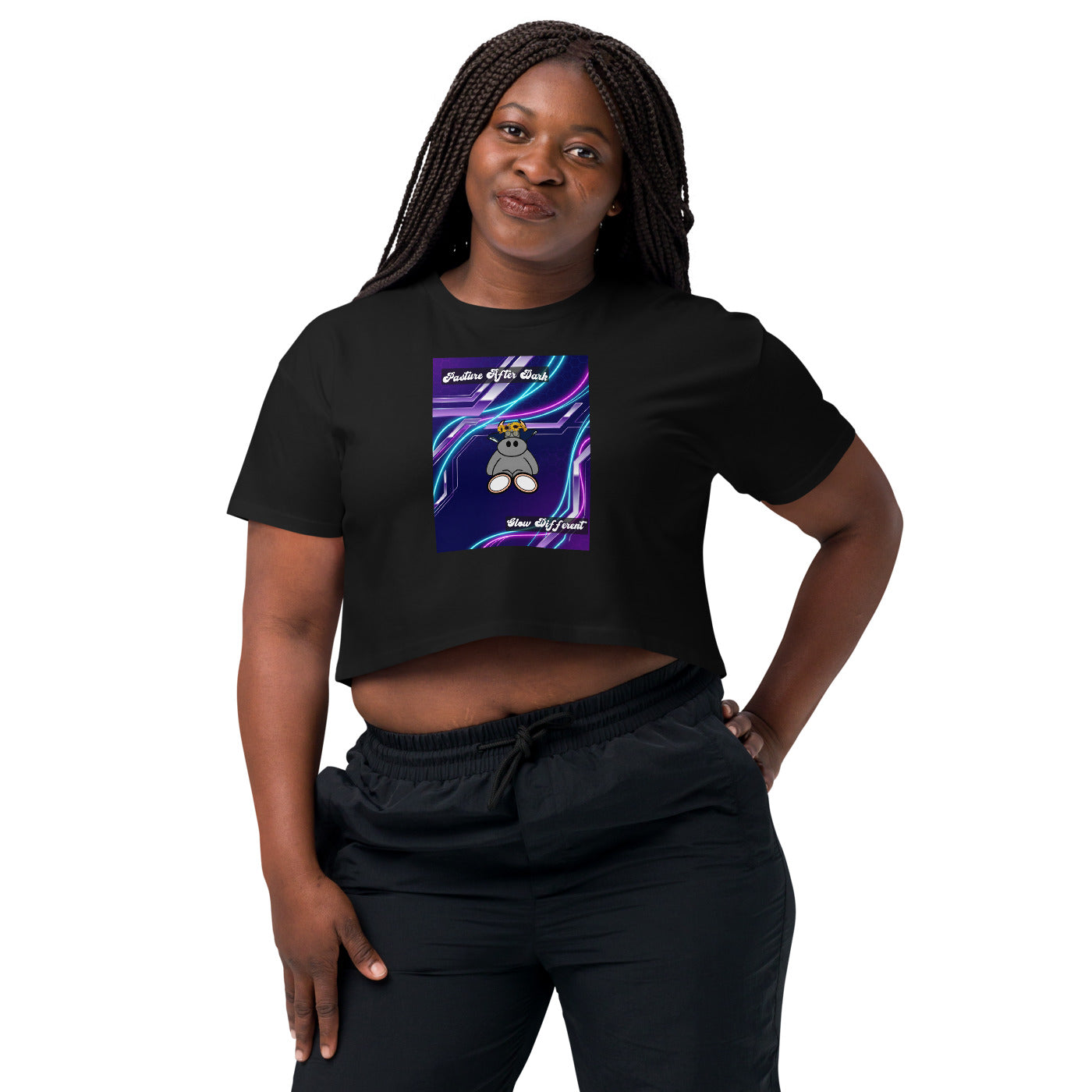 Pocket Cows Women's Crop Top — Design 251