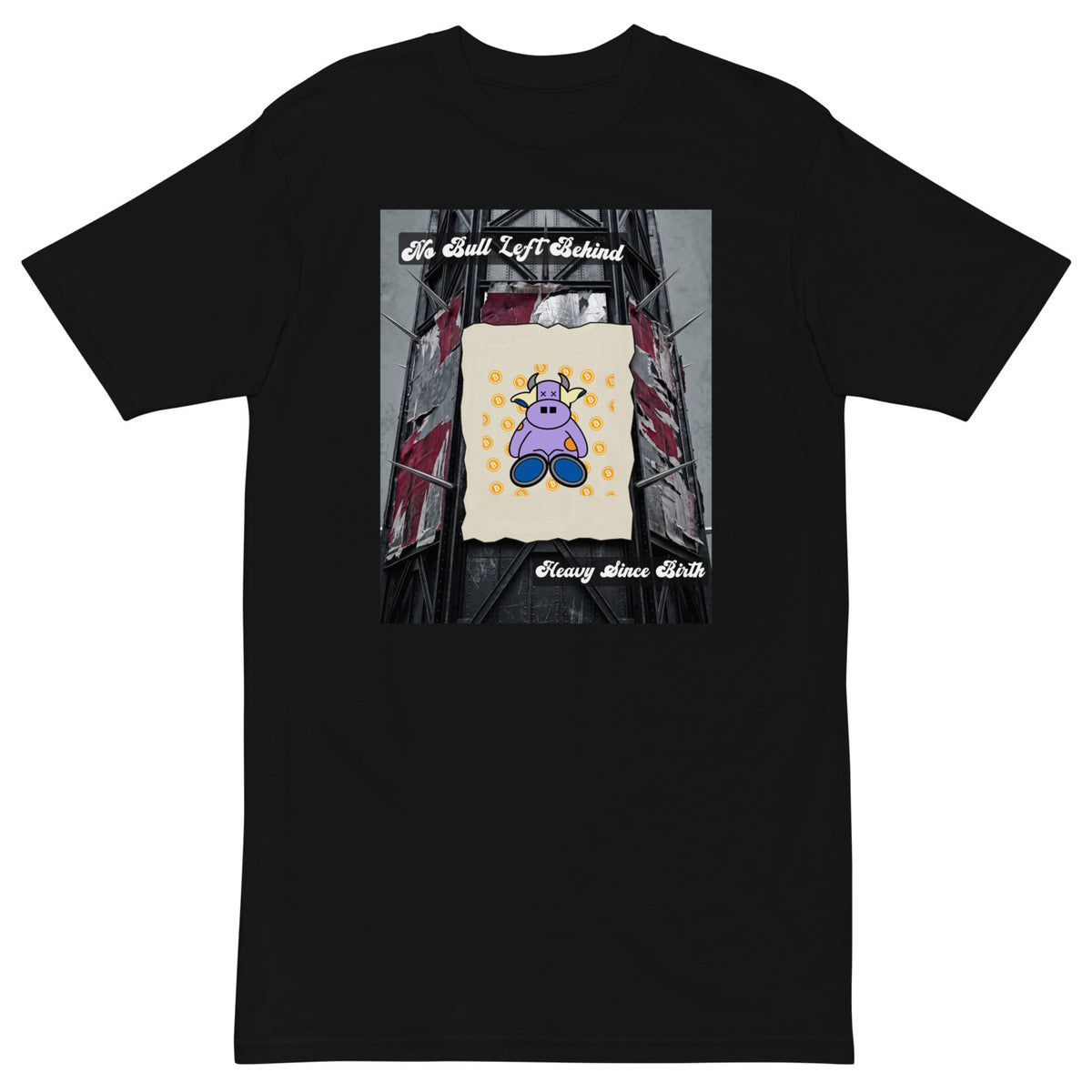 Pocket Cows Heavyweight Tee — No Bull Left — Design 07 — alternate view