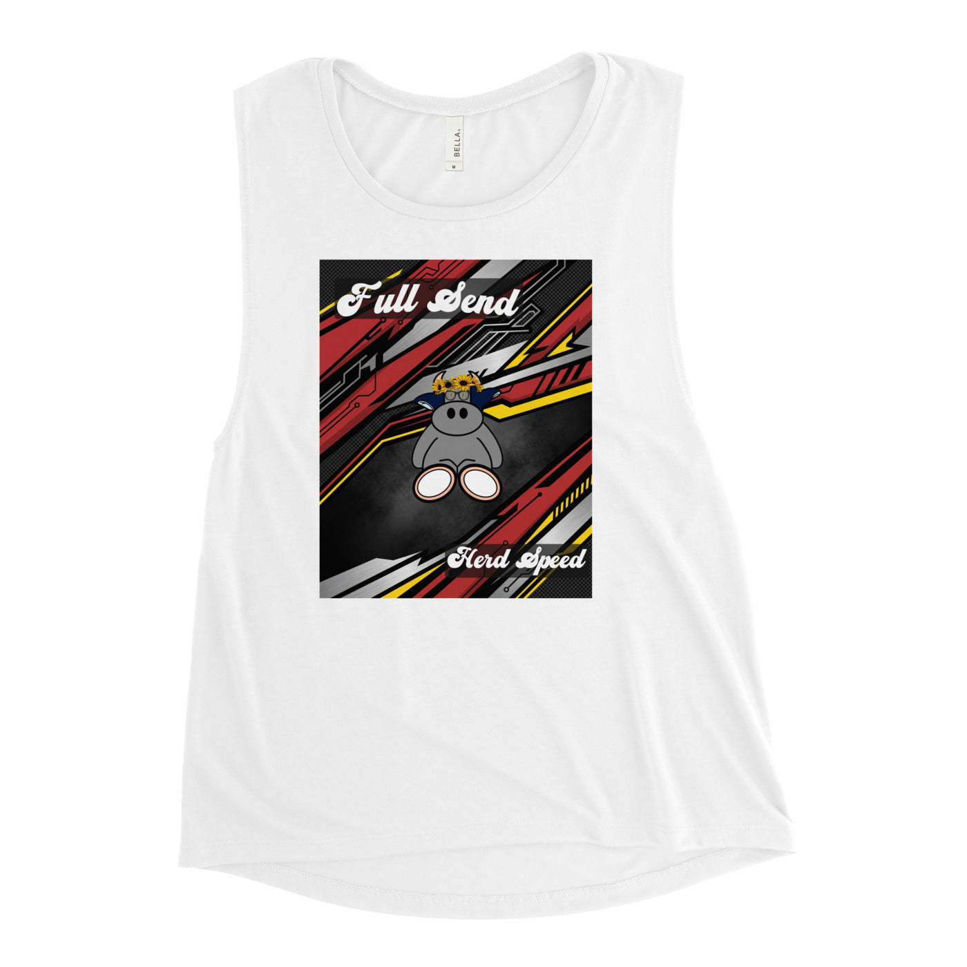 Pocket Cows Women's Muscle Tank — Design 265