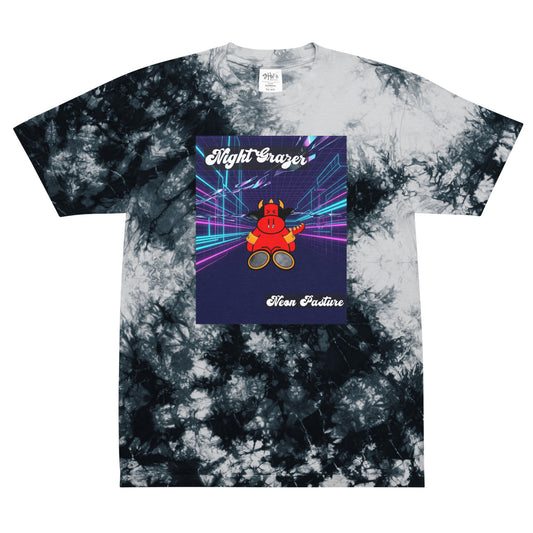 Pocket Cows Unisex Oversized Tie-Dye T-Shirt — Design 250