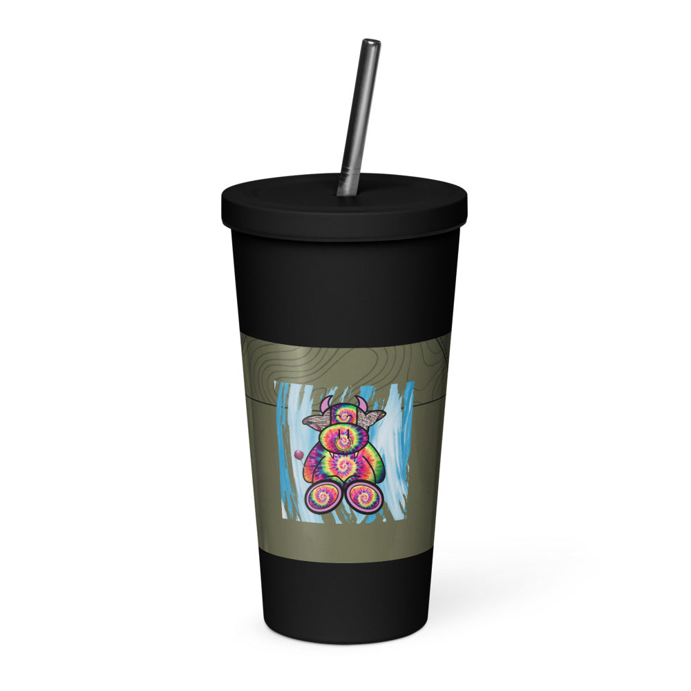 Pocket Cows Insulated Tumbler with a Straw — Built To Roam — Design 720