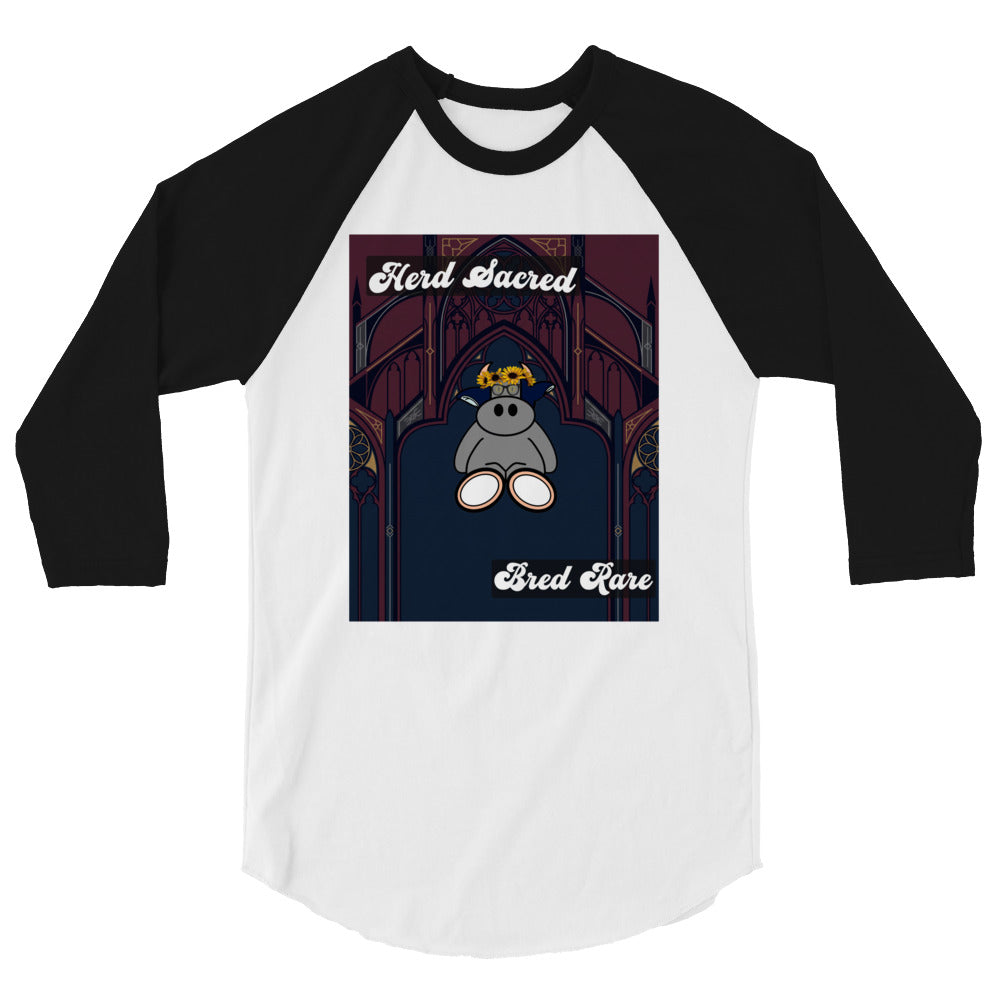 Pocket Cows Unisex 3/4 Sleeve Raglan Shirt — Design 271