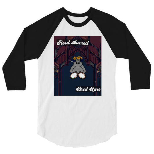 Pocket Cows Unisex 3/4 Sleeve Raglan Shirt — Design 271