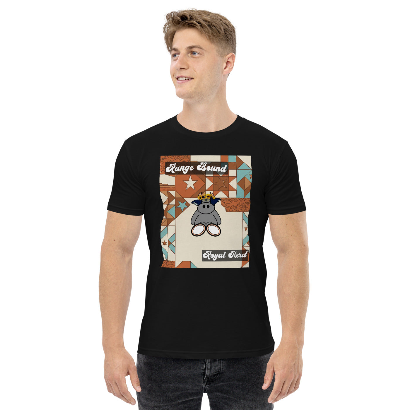 Pocket Cows Men's Staple T-Shirt — Design 258