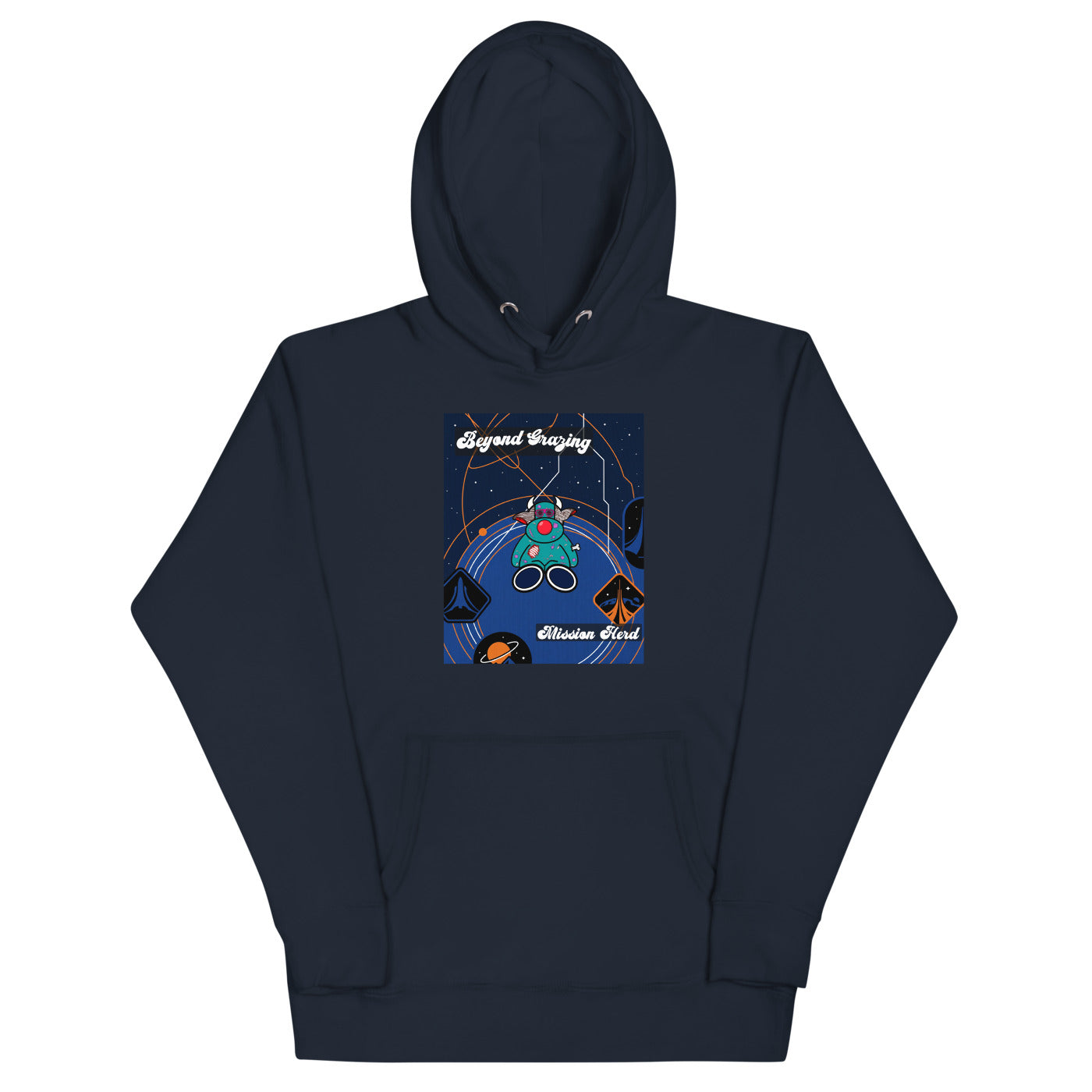 Pocket Cows Hoodie — Orbit The Herd — Design 798