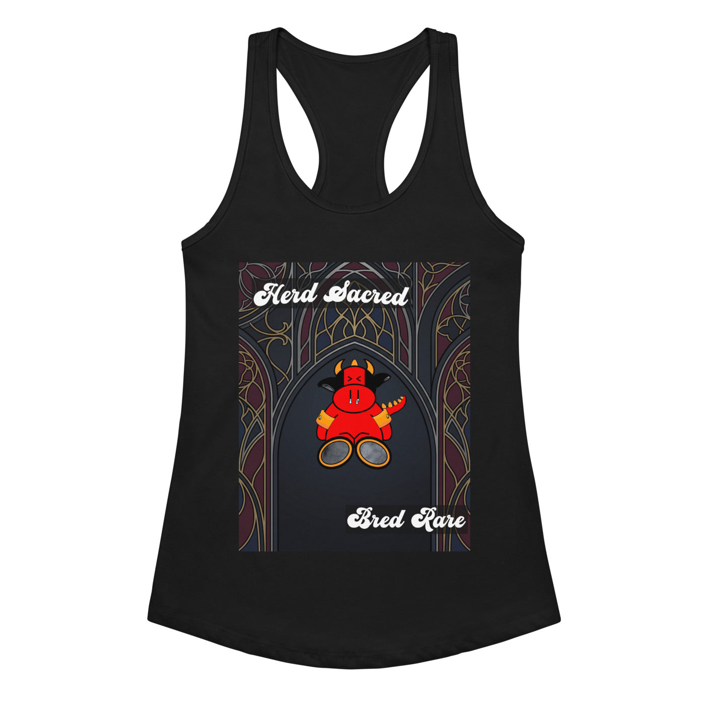 Pocket Cows Women's Ideal Racerback Tank Top — Design 267