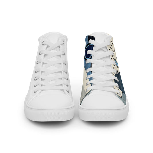 Pocket Cows Men's High Top Canvas Shoes — Move Different — Design 755