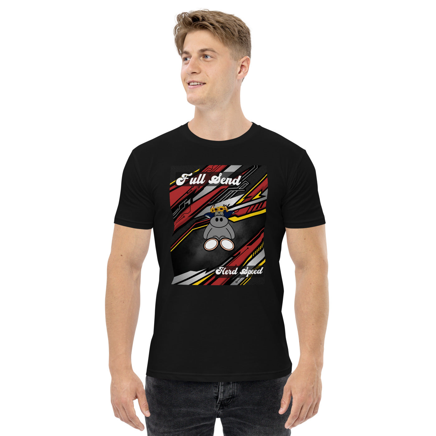 Pocket Cows Men's Staple T-Shirt — Design 265
