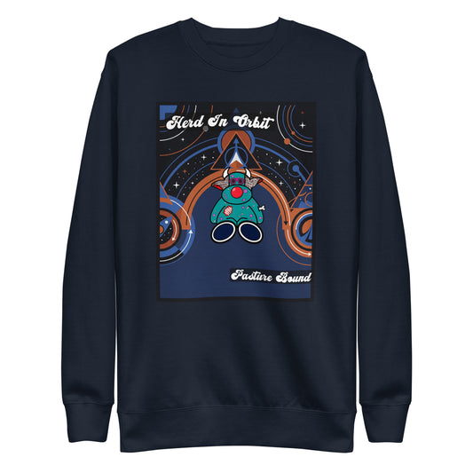 Pocket Cows crewneck — Orbit The Herd — Design 797
