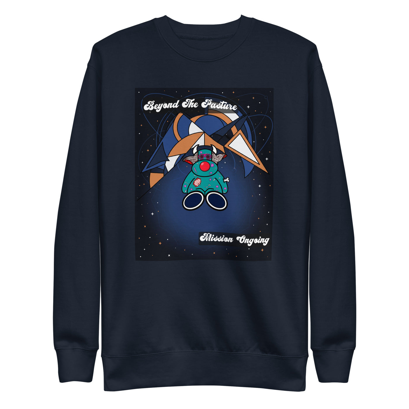 Pocket Cows Crewneck — Orbit The Herd — Design 204
