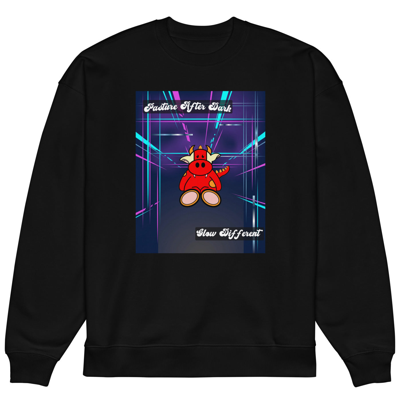 Pocket Cows Unisex Organic Oversized Raddler 2.0 Sweatshirt — Design 273