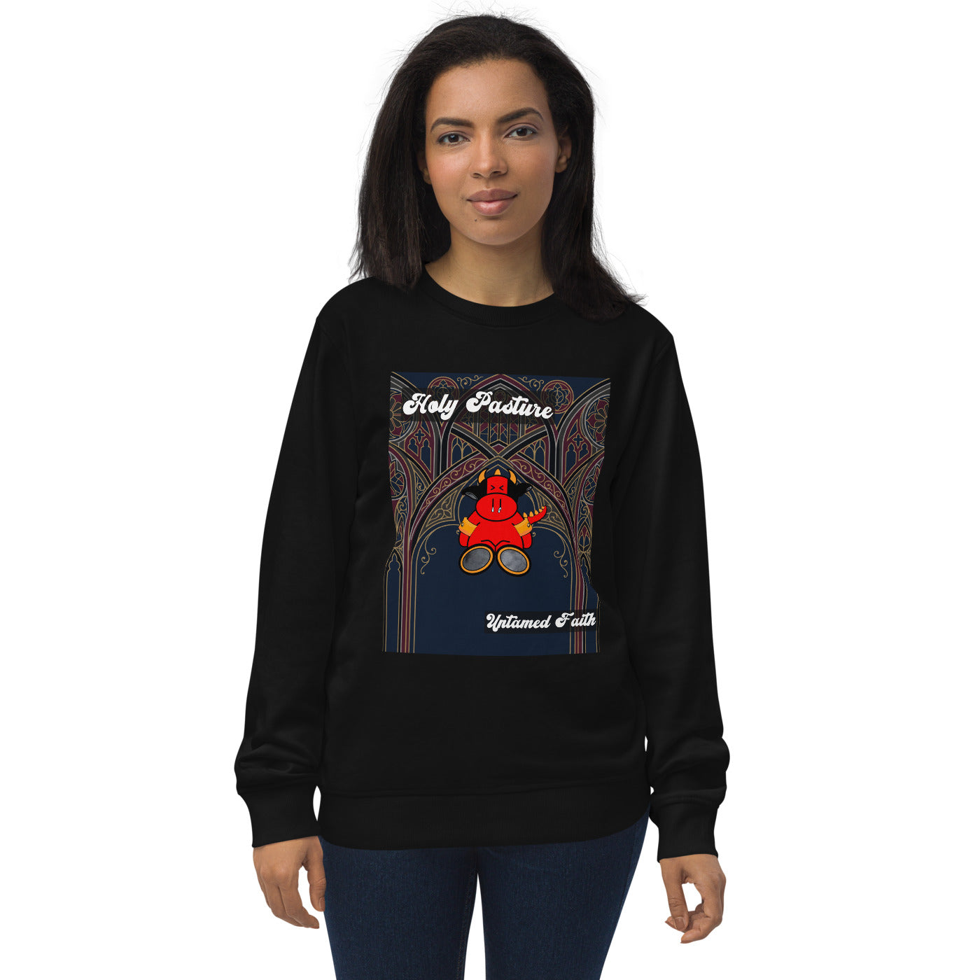 Pocket Cows Unisex Organic Sweatshirt — Design 270