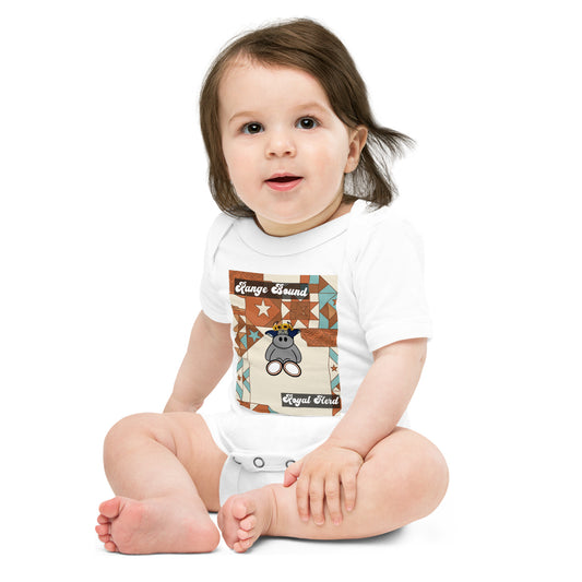 Pocket Cows Baby Short Sleeve One Piece — Design 258