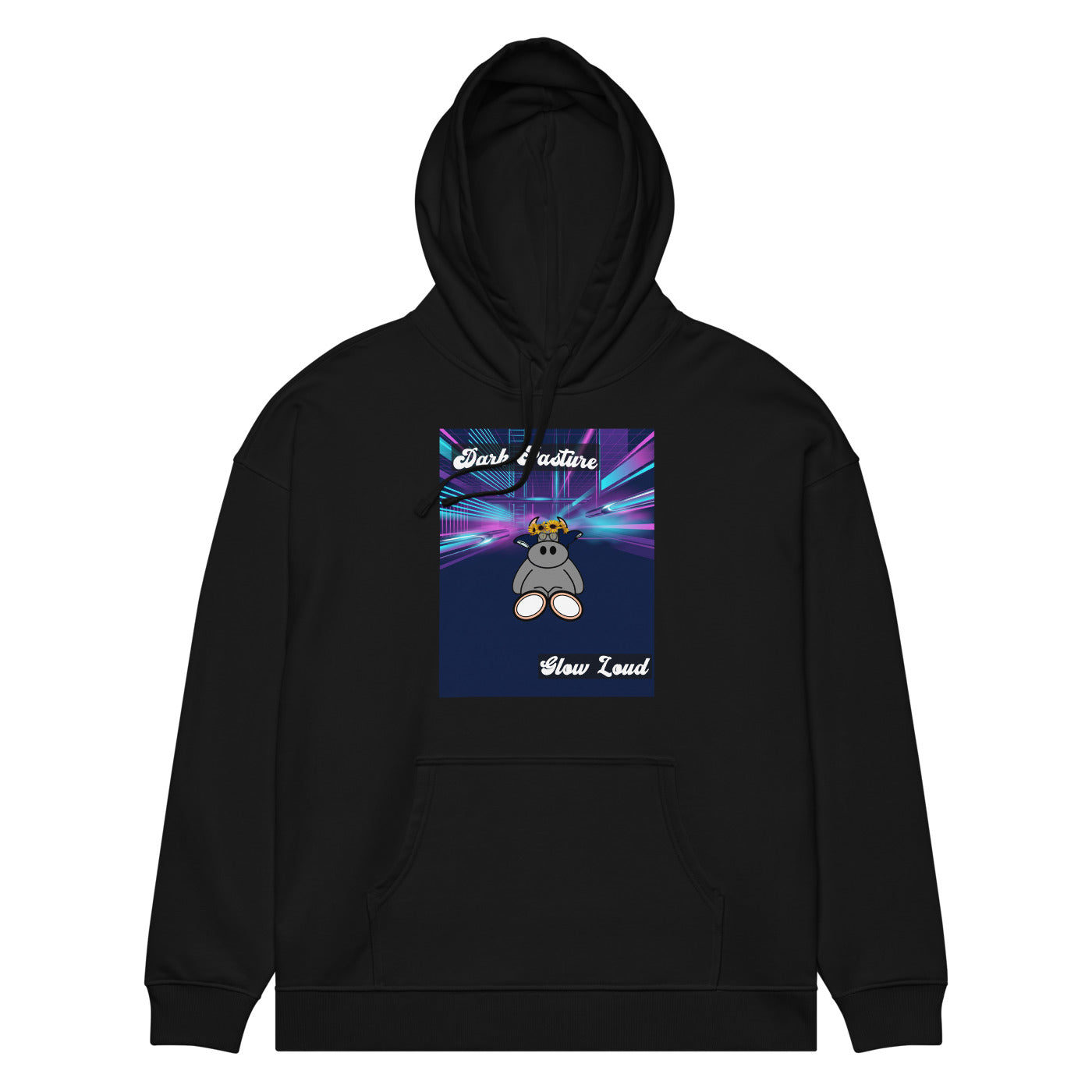 Pocket Cows Unisex Organic Relaxed Slammer 2.0 Hoodie — Design 255