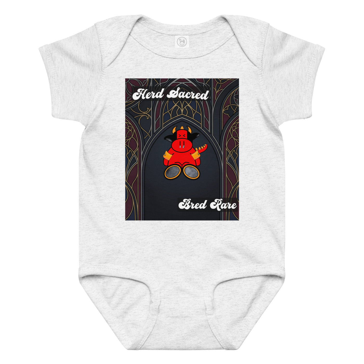Pocket Cows Baby Jersey Bodysuit — Design 267