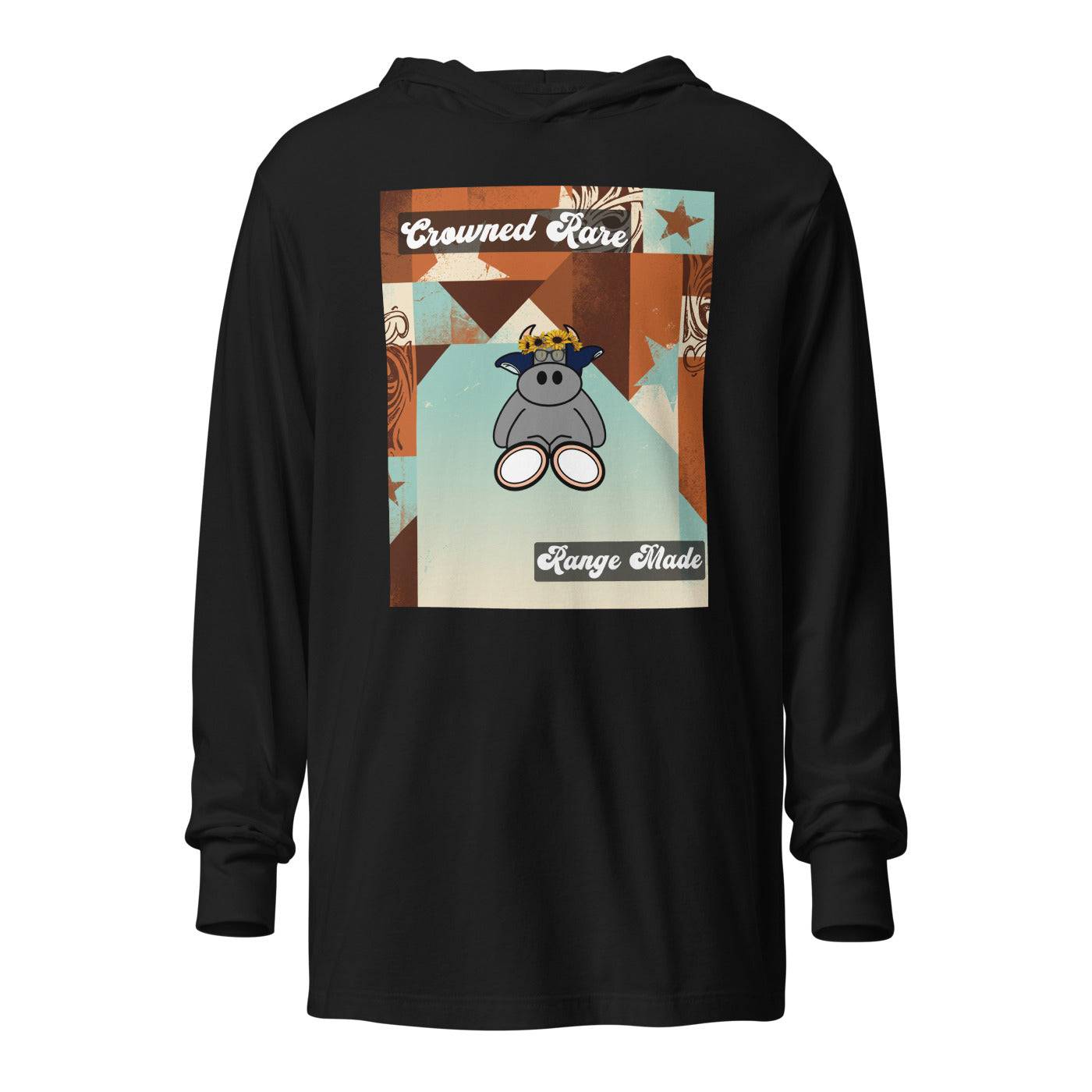 Pocket Cows Unisex Hooded Long Sleeve Tee — Design 260