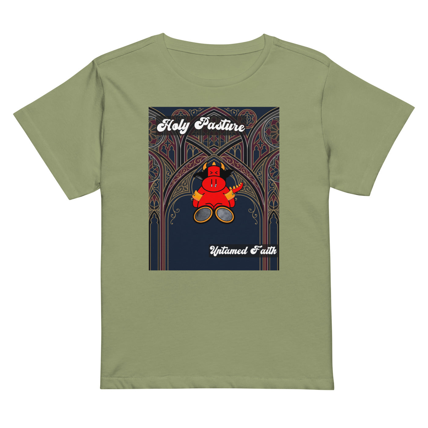 Pocket Cows Women's High-Waisted Tee — Design 270
