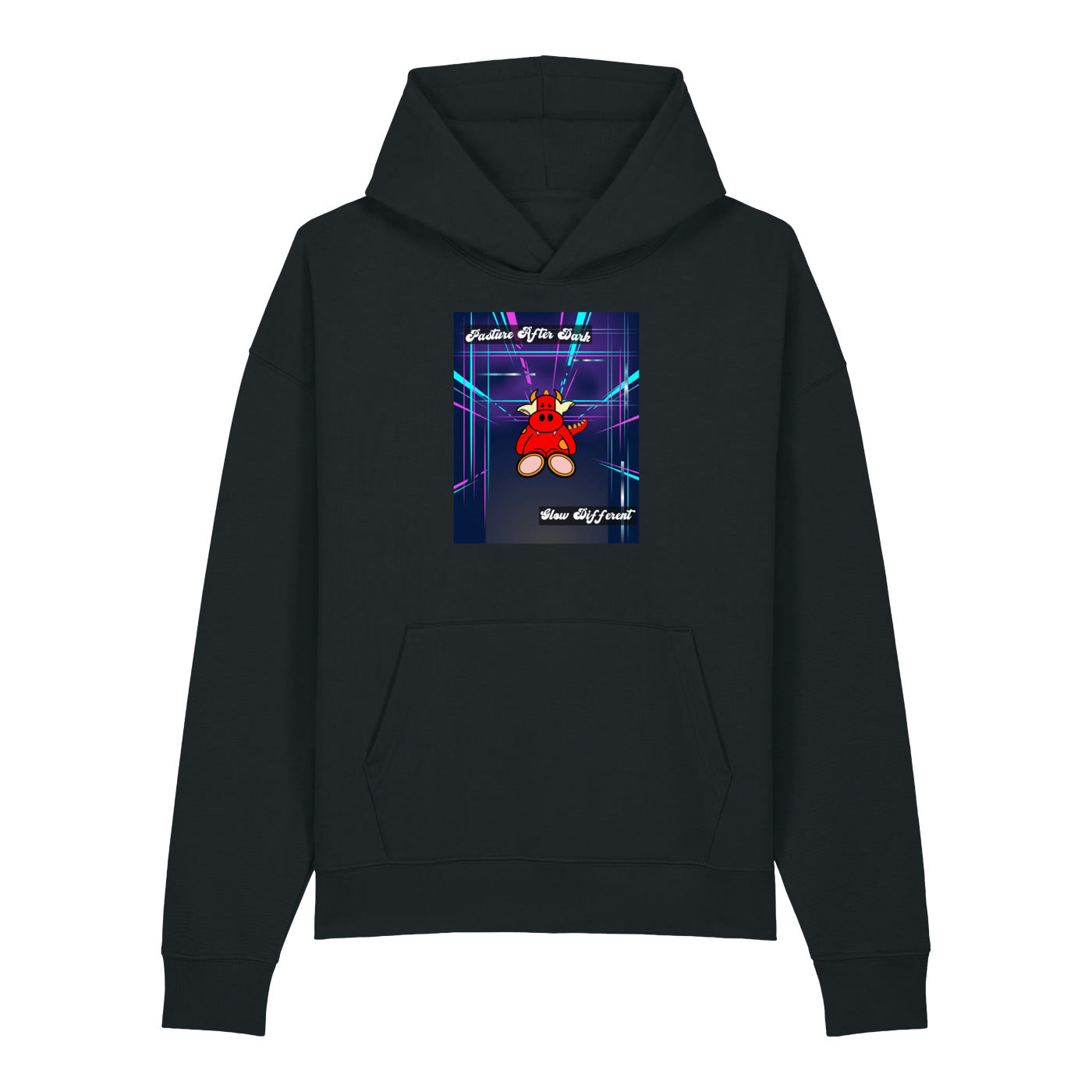 Pocket Cows Unisex Relaxed Mid-Weight Chaser Hooded Sweatshirt — Design 273