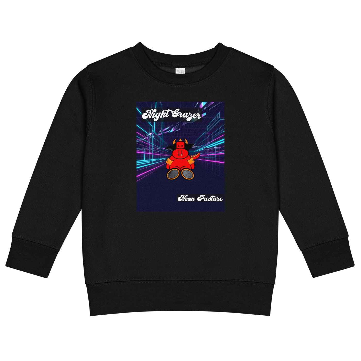 Pocket Cows Kids Crew Neck Sweatshirt — Design 250