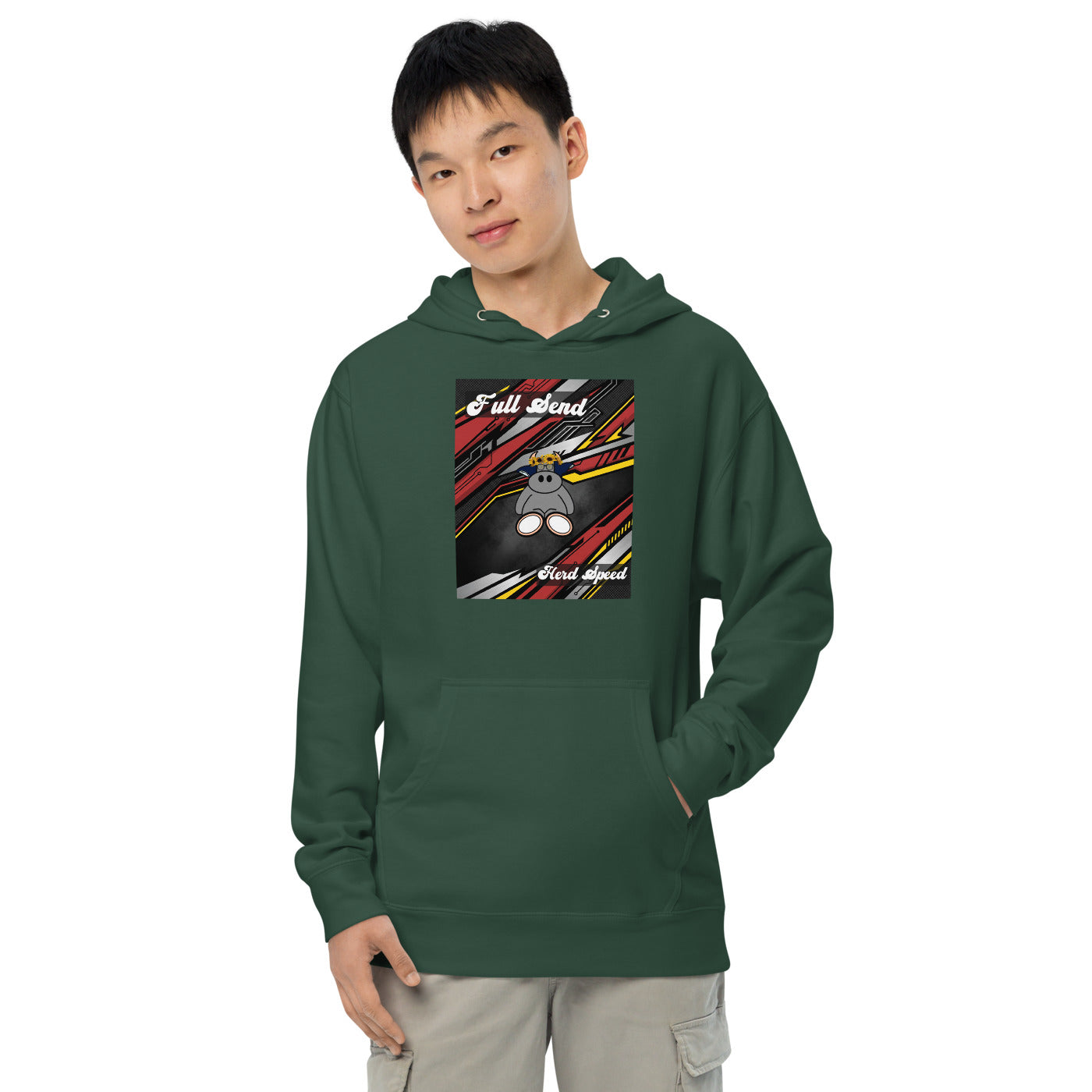 Pocket Cows Unisex Midweight Hoodie — Design 265